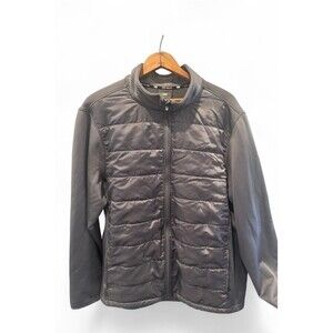 Tek Gear Men's Hybrid Soft Shell Jacket Size XL Gray Fleece Lined Full Zip